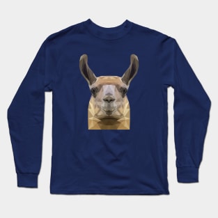 Llama Low Poly Art Long Sleeve T-Shirt